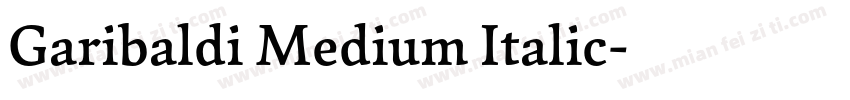 Garibaldi Medium Italic字体转换